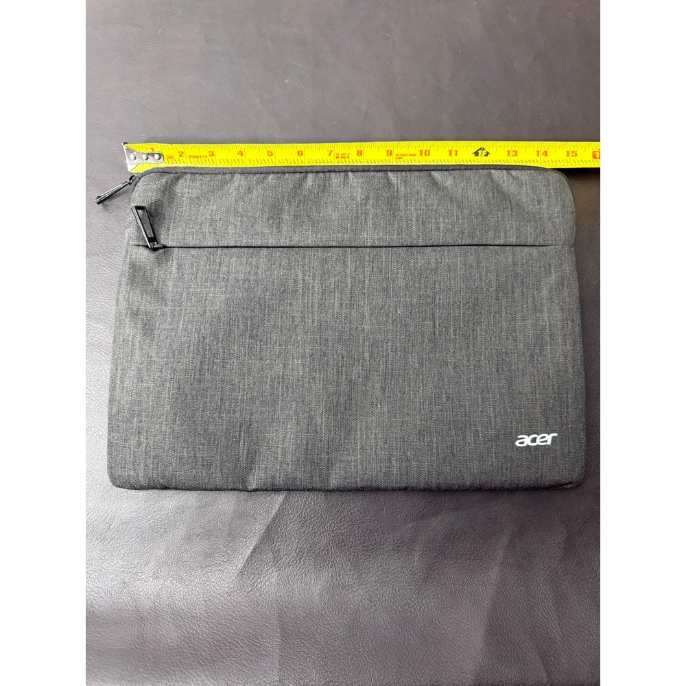 Acer 15.6 Laptop Sleeve Charcoal Gray Heathered Padded Zippered Case Pocket